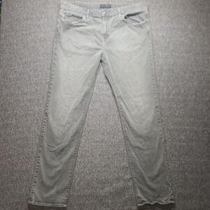 J‎ Brand Kane Straight Jeans Mens 38x32.5 Gray Denim USA Made Thrashed Asphalt